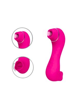 Vibrador rosa de lengua