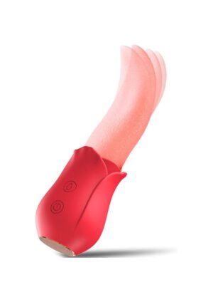 Vibrador rosa de lengua