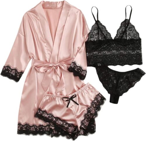 Conjunto de saten y baby doll