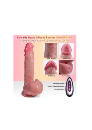 Vibrador realista con ventosa impermeable